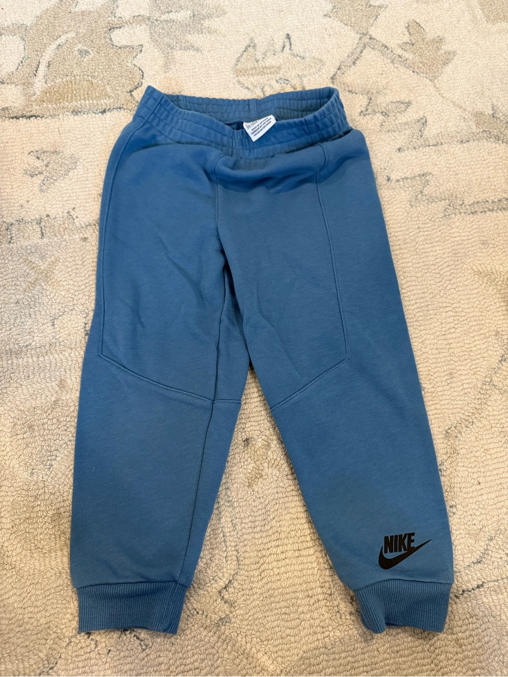 Nike Boys Blue Jogger Sweatpants with Black Logo